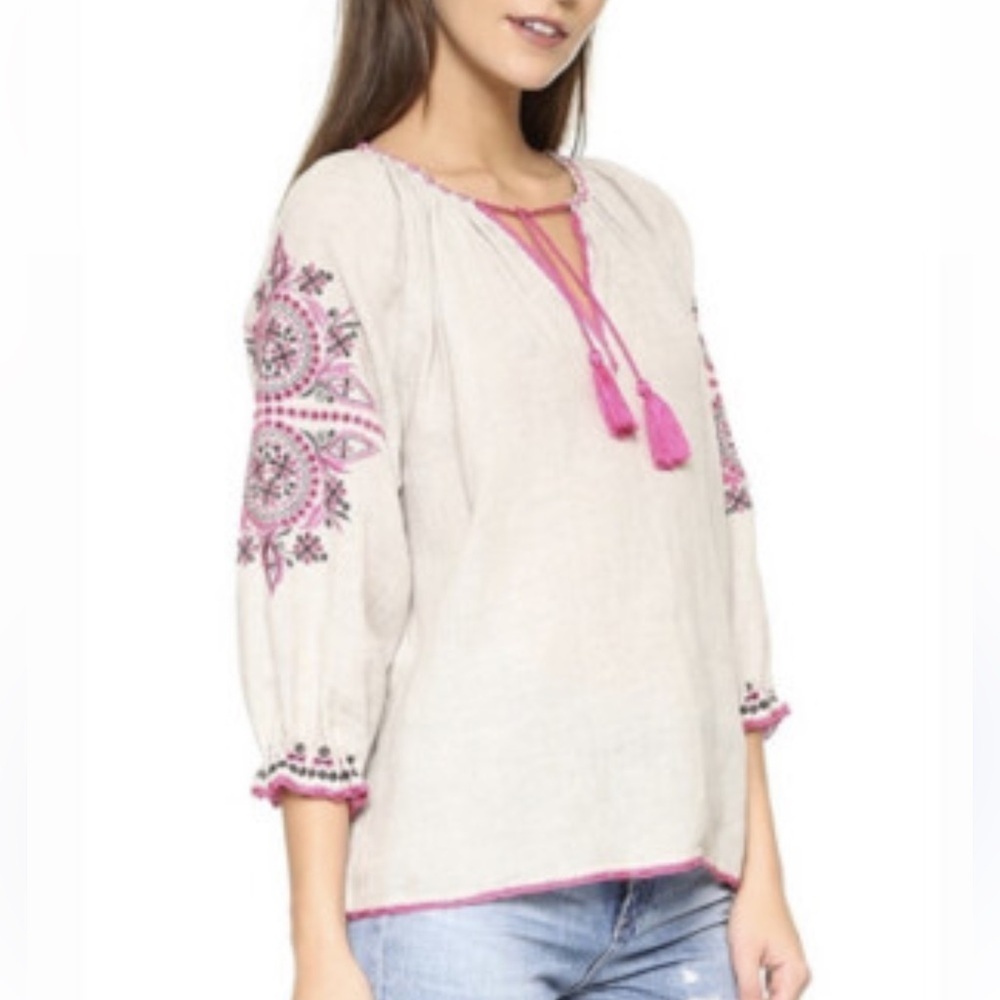 Ulla Johnson- NWT Ada Tassel flax blouse - Picture 4 of 10